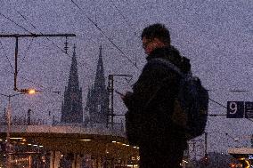 Train Drivers Go On Strike In Cologne