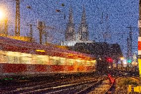 Train Drivers Go On Strike In Cologne