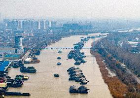 Cargo Ships Across Beijing-Hangzhou Grand Canal