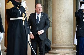 Meeting Between Macron, Hollande, Sarkozy At Elysee Palace