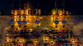 Qianwan Container terminal in Qingdao Port