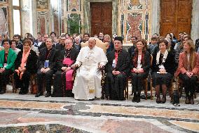 Pope Francis Hold Audiences - Vatican on March 7, 2024. Photo by  by Vatican Media/Catholic Press Photos/IPA/ABACAPRESS.COM