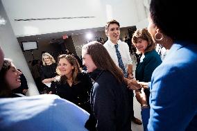 PM Justin Trudeau Visits Women College Hospital - Toronto