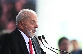 Brazil's President Luiz Inácio Lula Da Silva Presents The Results Of The New PAC Selections