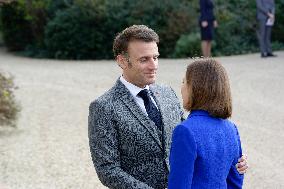 Moldova's President Maia Sandu Meets French President Macron At Elysee Palace In Paris