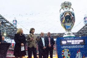 Nancy Faeser，Federal Minister Of The Interior, Visits  Rhein Energie Stadium 99 Days Before The UEFA Euro 2024