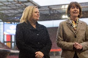 Nancy Faeser，Federal Minister Of The Interior, Visits  Rhein Energie Stadium 99 Days Before The UEFA Euro 2024