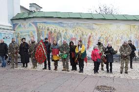 Memorial service for Lithuanian volunteer Tadas Tumas in Kyiv