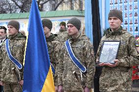 Memorial service for Lithuanian volunteer Tadas Tumas in Kyiv