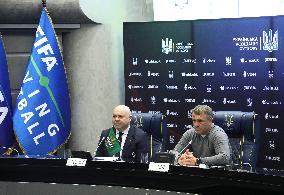 News conference of Ukrainian national football team coach in Kyiv
