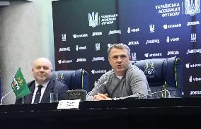 News conference of Ukrainian national football team coach in Kyiv