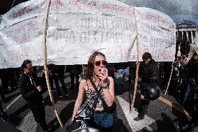 Protest Against The Non-state Universities In Athens