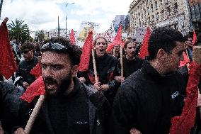 Protest Against The Non-state Universities In Athens