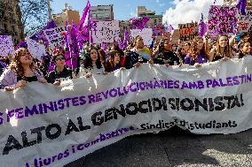 Women's Day Demonstration In Barcelona