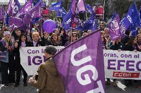 Concentration Of Labor Unions On The Occasion Of 8-M