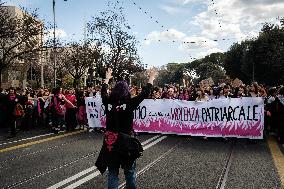 Demonstration Of The "Non Una Di Meno" Movement In The International Women's Rights Day