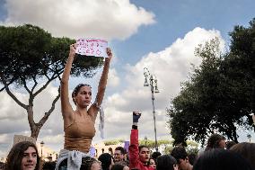 Demonstration Of The "Non Una Di Meno" Movement In The International Women's Rights Day
