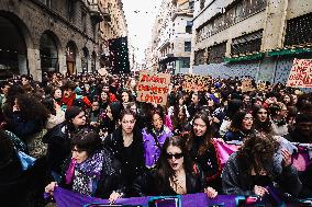 Lotto Marzo Demonstration During The The International Women's Day