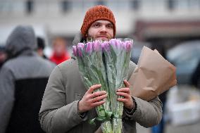 RUSSIA-MOSCOW-INT'L WOMEN'S DAY-FLOWER