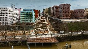 Aerial Views Of Paris 2024 Olympic Village - Paris