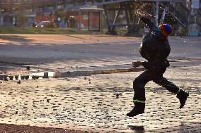 Clashes at Colombia's National University