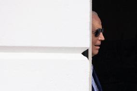 US President Joe Biden departs the White House en route to Philadelphia