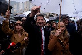 Andre Ventura During A Political Rally In Lisbon