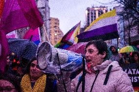 Rally In Lisbon, Portugal, In Tribute To International Women's Day.