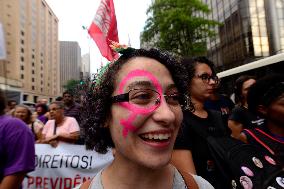 International Women's Day In Sao Paulo, Brazil