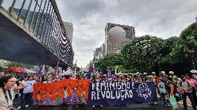 International Women's Day In Sao Paulo, Brazil