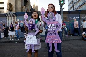 International Women's Day Demonstration In Mexico City