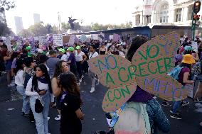 International Women's Day Demonstration In Mexico City