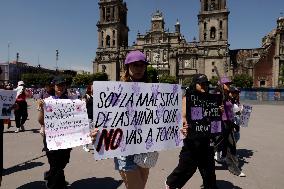 International Women's Day Demonstration In Mexico City