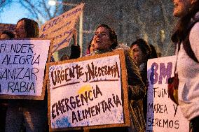 Demonstration On International Women's Day In Barcelona.