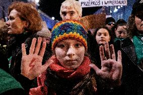 Pro-abortion Rally In Warsaw At Women's Day