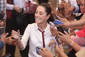 Candidate For The Mexico's Presidency Claudia Sheinbaum Rally In The State Of Mexico