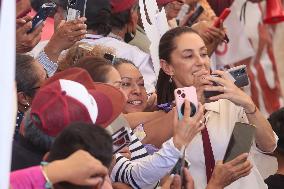 Candidate For The Mexico's Presidency Claudia Sheinbaum Rally In The State Of Mexico