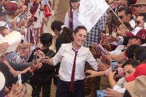 Candidate For The Mexico's Presidency Claudia Sheinbaum Rally In The State Of Mexico