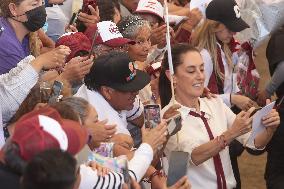 Candidate For The Mexico's Presidency Claudia Sheinbaum Rally In The State Of Mexico