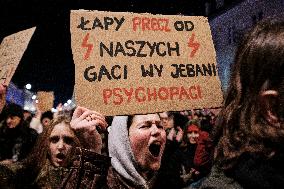 Pro-abortion Rally In Warsaw At Women's Day