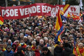 Protest Against The Amnesty And The Government's Plan - Madrid