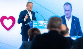 Donald Tusk During The Meeting Of The National Council Of Civic Platform