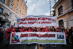 Demonstration For Rights And Ceasefire In Rome