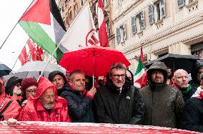 Protest In Rome For Peace And Freedom To Demonstrate