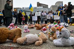 Edmonton Rally: Commemorating Ukrainian War-Affected Children