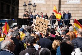 Rally Of Constitutionalist Organizations Against The Amnesty In Barcelona.