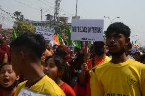 India Protest - 65th Tibet Uprsing Day