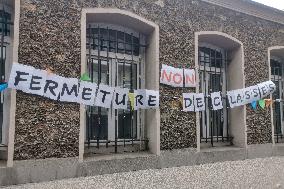 Protest Against The Closure Of Classes In Parisian Schools