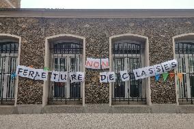 Protest Against The Closure Of Classes In Parisian Schools