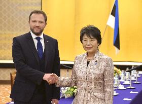 Estonian Foreign Minister Tsahkna in Tokyo